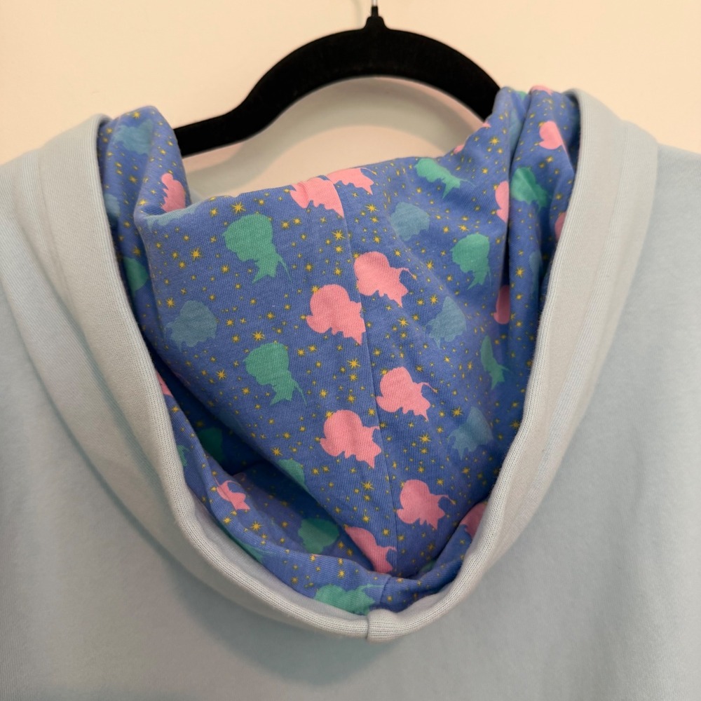 Disney Loungefly Sleeping Beauty Castle Good Fairies Hoodie Blue‎ XL - Picture 4 of 5